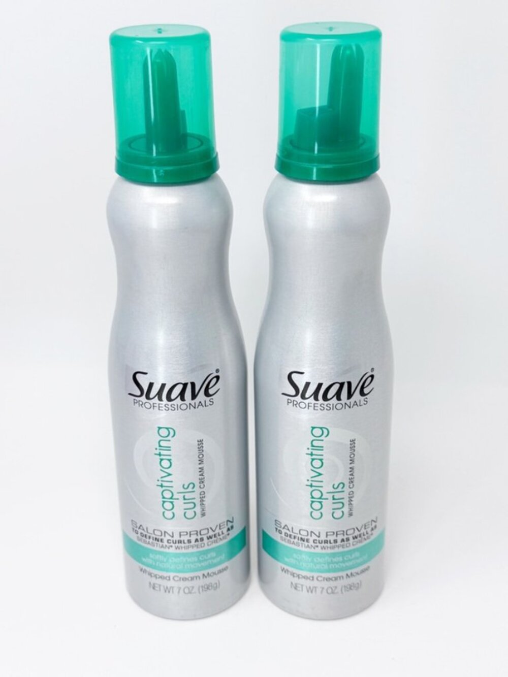 LOT 2 - Suave Professionals CAPTIVATING CURLS Whipped Cream Mousse  7 oz  NEW.